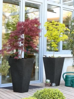 Pflanzkübel Geflecht-Dekor 17 Pflanzkübel Geflecht-Dekor -Gartenpflanzen Verkauf flechtkuebel eckig hoch bep 1280x1280