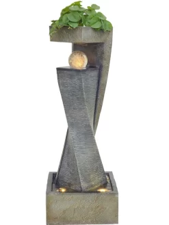 Wassersäule 'Flower Twister' Aus Polystone (Art.Nr. Gr240)