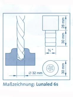 LunaLed 6s Von OASE (Art.Nr.50114) -Gartenpflanzen Verkauf masszeichnung lunaled6s 75836 2 1280x1280